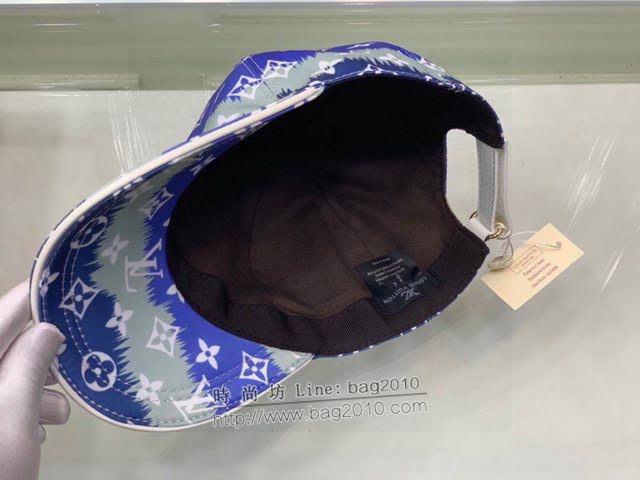 LV男女同款帽子 路易威登彩色漸變印花鴨舌帽棒球帽  mm1370